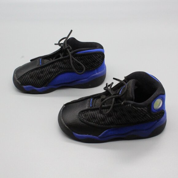 Air Jordan 13 Retro TD Black Royal Size 8C Kids Sneakers - Picture 1 of 7